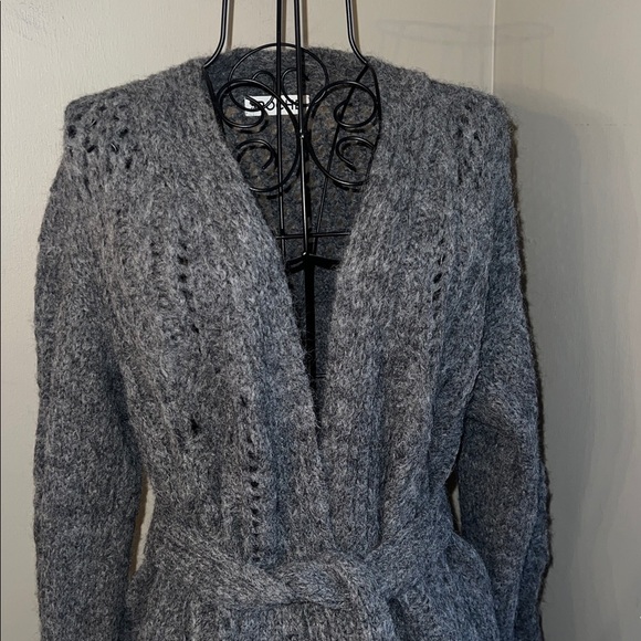 St. Roche Alpaca Blend Cora Cardigan Dark Heather Gray Size S - Picture 3 of 9